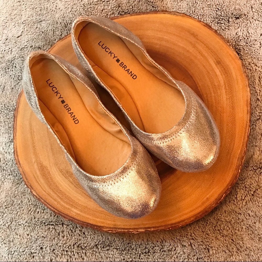 Lucky Brand Silver Metallic Emmie Flats